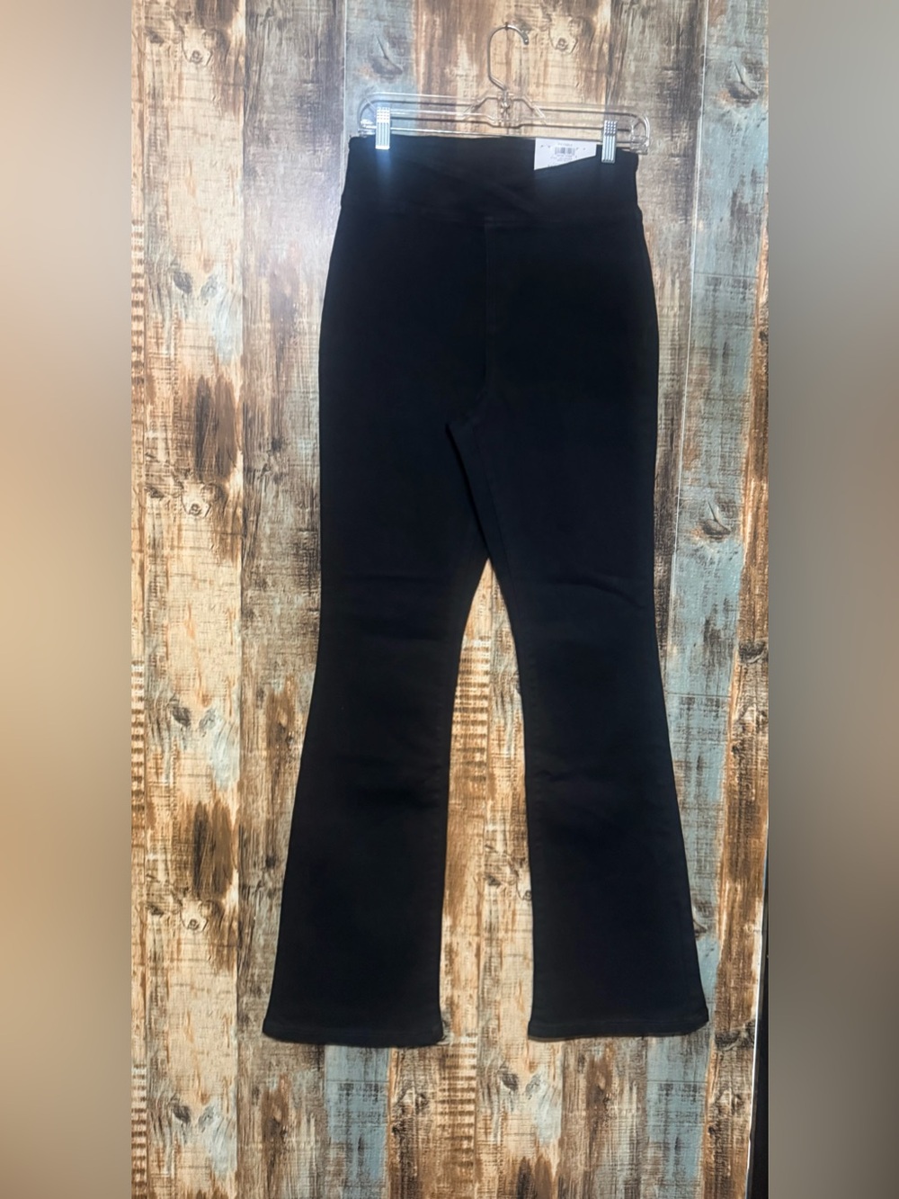 INC International Concepts Black High-Rise Flare Jeans